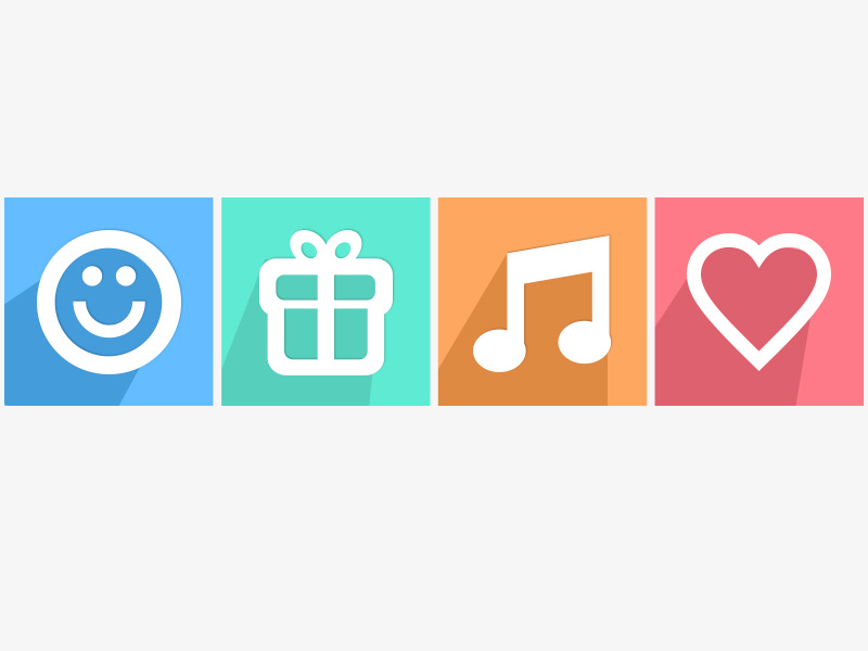 Flat UI icons - #365Gifts Download freebie icon free download psd photoshop flat ui ux interface app