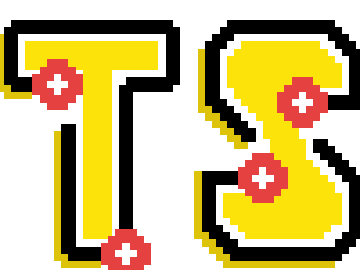Technology & Services Logo 8bit logo red yellow