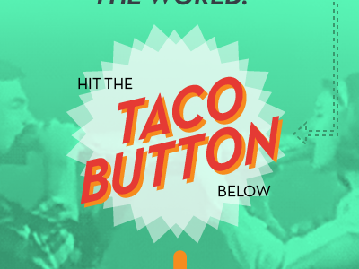 Taco Button Poster green orange poster red tacos