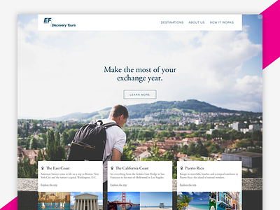 Tour Site - Landing Page education first ef landing page photography tours travel