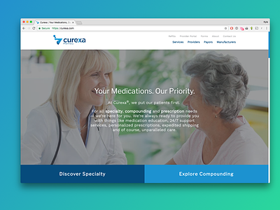 Curexa.com Launched ✨ curexa launch marketing no-grid pharma pharmacy sans-grid website