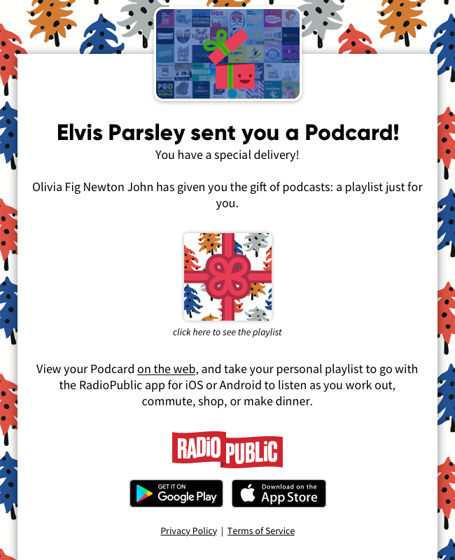 Here s your podcard