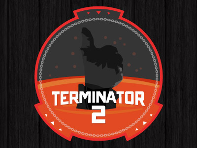 Terminator 2 black judgment day orange red terminator terminator 2 thumbs up