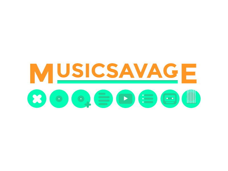 Music Savage Icons cassette close flat green guitar icon icons list live mixtape new music orange red review video vinyl