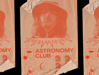 Astronomy Club Promo album design art direction branding branding and identity illustration mockup mockups music poster poster art poster design typography