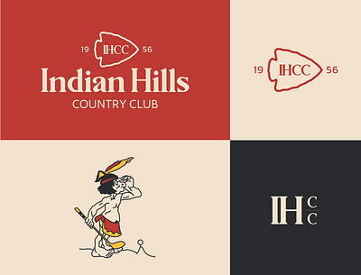 Indian Hills Country Club adobe illustrator art direction brand design branding branding identity branding identity design brandingandidentity golf club golf course illustration logo logo design logodesign logotype native american typography