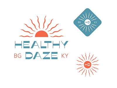 Healthy Daze art direction branding branding and identity branding design design illustration illustrator lifestyle logo design nutrition nutritional sun logo