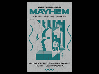 Mayhem Poster Variant adobe illustrator art direction editorial design illustration mockup mockups print design print designer