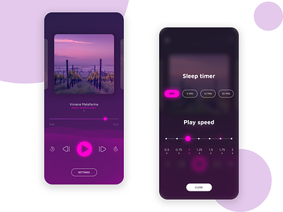 Podcast & music palyer App app art direction branding cards dribble flow logo minimal music music app musicapp play player ui ui ux waves