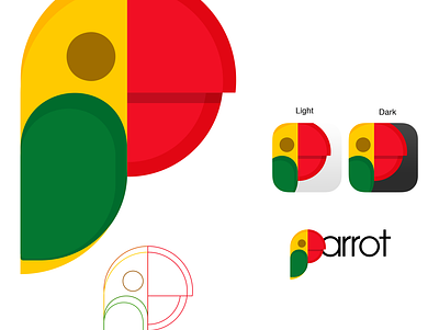 Parrot icon Logo color colorfuk colorful icon logo logodesign parrot parrot logo