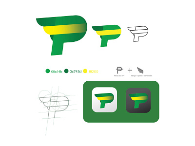 Pera Padala Logo fast logo logodesign logos logotype money print remittance speed