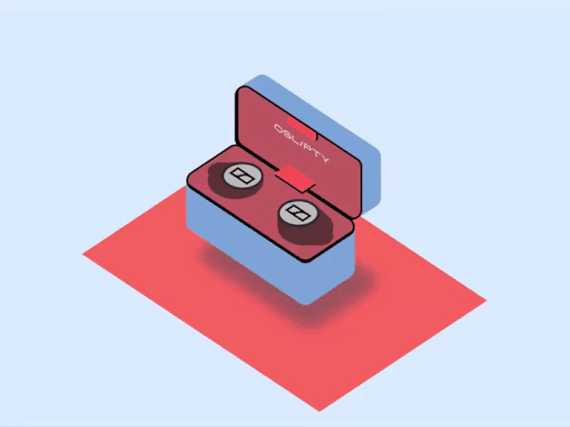 levitating earbuds animation earbuds figma figmadesign illustraion isometric illustration isometry