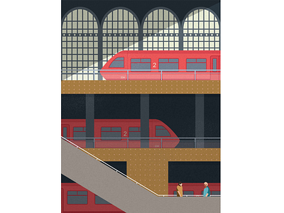 Antwerpen train station illustration