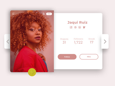 User Profile dailyui designchallenge designer graphic design profiledesign ui uidesign user experience userprofile uxdesign uxui webdesign