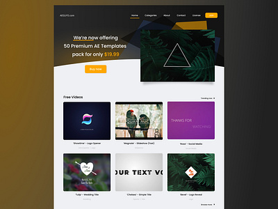 Landing Page for AEGuys aftereffects branding dailyui design designer landingpage uidesign uxui webdesign