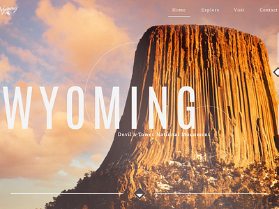 Landing.Wyoming landing page traveling webdesign