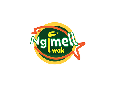 Logo food label Ngimel iwak design icon logo vector