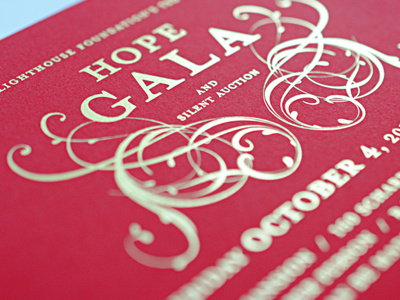 GALA invite foil stamp - Foil stamping has been my jam recently ace bindery