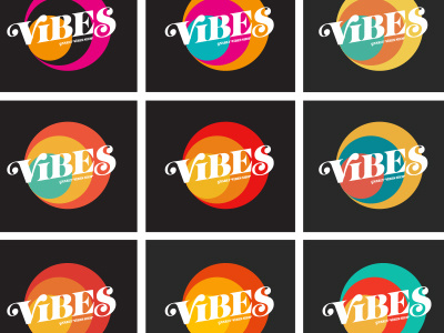 Vibes Color Studies 70s retro tee shirt typogaphy