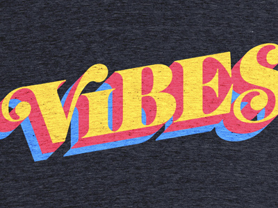 vibes electric tee shirt design 70s script font tee shirt typography