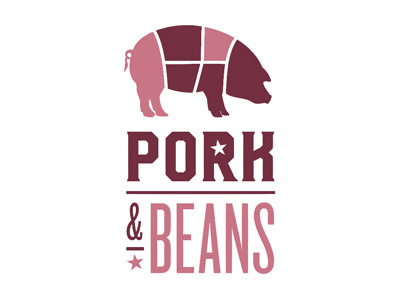 Pork And Beans logo concept pittsburgh restaurant pork and beans