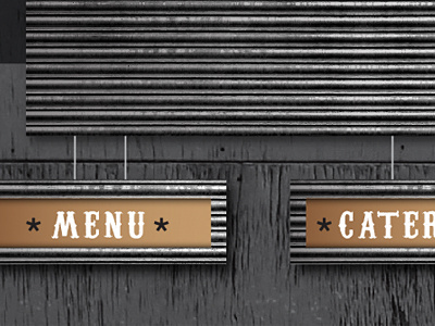 home page navigation option restaurant website