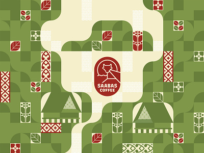 Illustration Saabas Coffee design graphic design illustration illustration design package package design packaging pattern pattern design