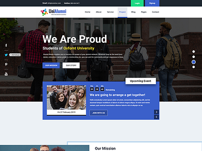 UniAlumni - University Alumni PSD Template