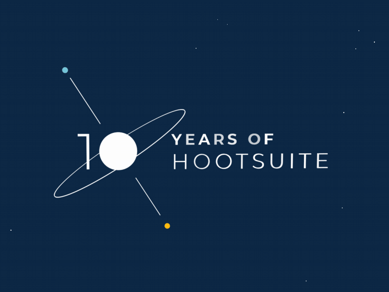 10 Years of Hootsuite Logo