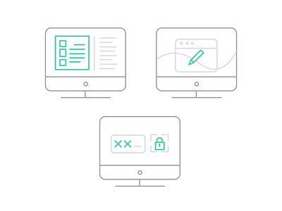 Desktop Icons adobe design flat icons illustration minimal ui vector web