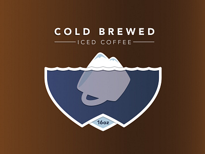 Cold Brewed Iced Coffee Packaging concept badge concept packaging