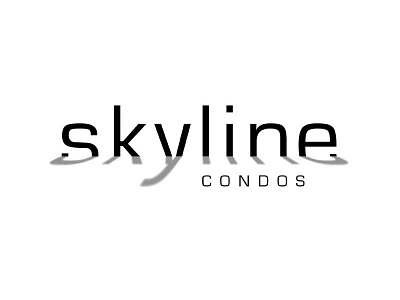 Skyline Condos branding identity logo word mark