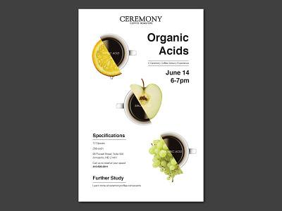 Organic Acids Poster coffee event poster