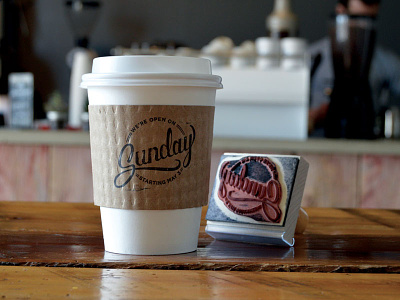 Sunday Lettering coffee cup hand lettering lettering stamp tombow