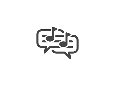 Music + Conversation app conversation icon identity logo mark music