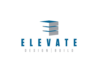 Elevate Design Build branding identity logo logo type