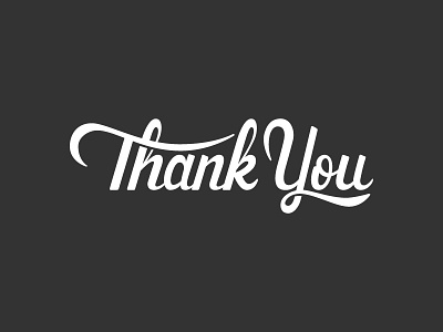 Thank You hand lettering lettering script thank you vector