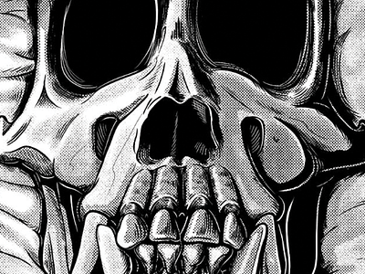 Monkey Skull design halftone illustration mona monkey photoshop skull