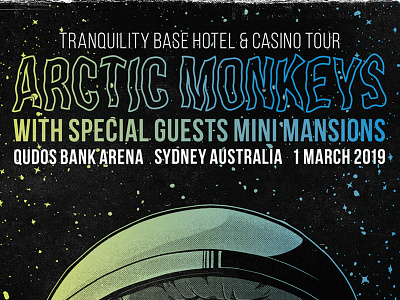 Arctic Monkeys TBH&C Tour agent arctic arctic monkeys art band band merch hypno hypnoagent illustration illustrator monkey photoshop poster poster art poster design posters typography