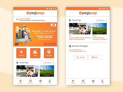 Pegipegi Mobile Android UI