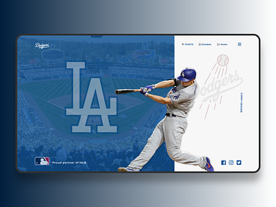 Dodgers adobe xd design dodgers photoshop sports ui web web design