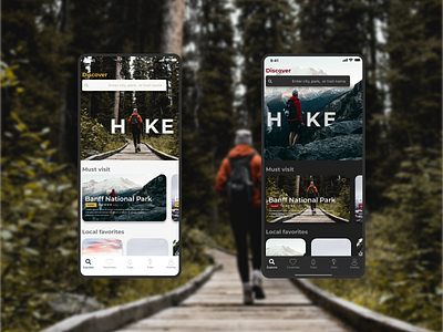 Hike Trail mobile app with alternate