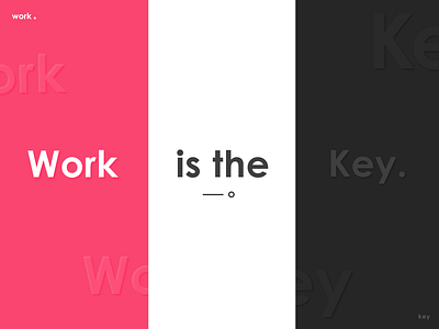 Work & Key design flat logo minimal ui ux