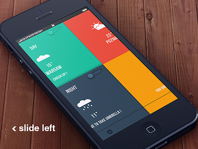 weather app - slide screen app apple colour day flat mobile night on responsive screen slide switch weather