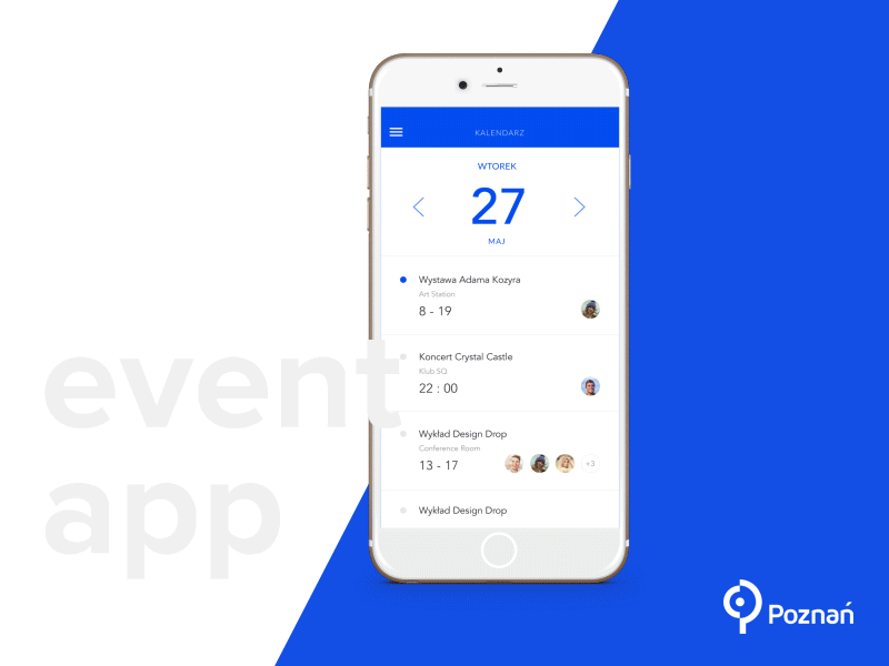 Event app app calendar design event event app gif minimal mobile screen ui ux