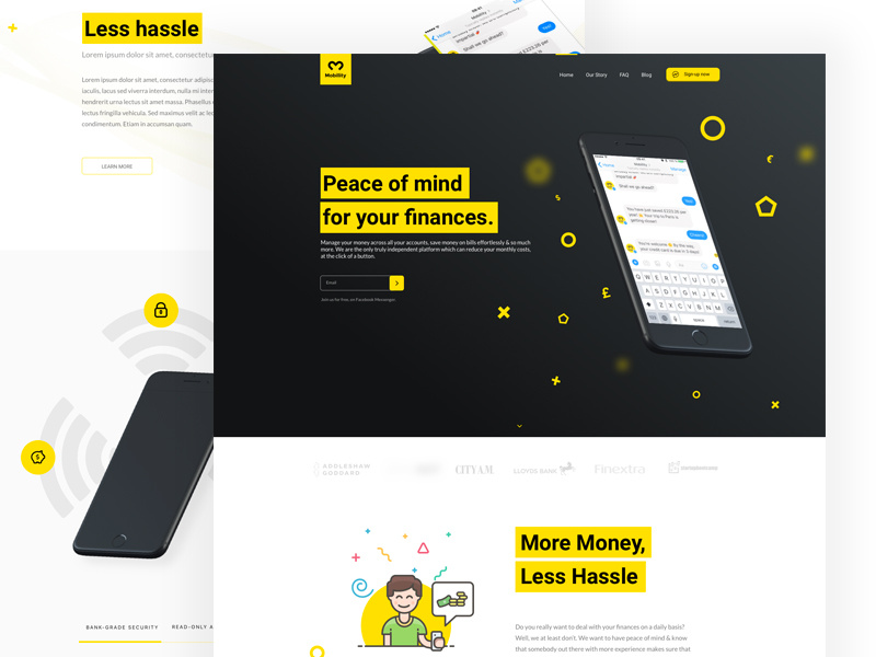 Mespo website site fresh sketch color design landing page web webdesign website