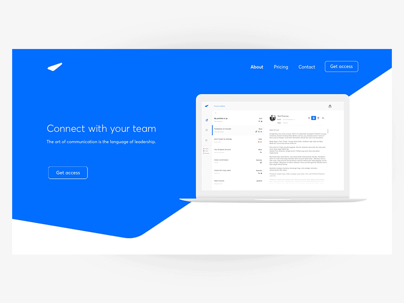 Team Connect - animation parallax fresh minimal animation ui website sketch team webdesign design web