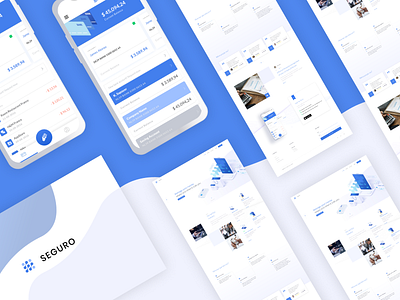 SEGURO - Design elements app colour design flat graphic hire illustration landing page logo minimal mobile site ui ux vector web webdesign website