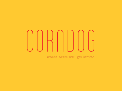 Corndog corndog logo logotype mark minimal simple type typography