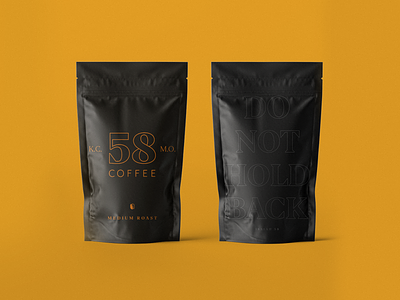 58 Coffee Branding badge beans branding coffee kansas city kc kcmo logo roaster yellow